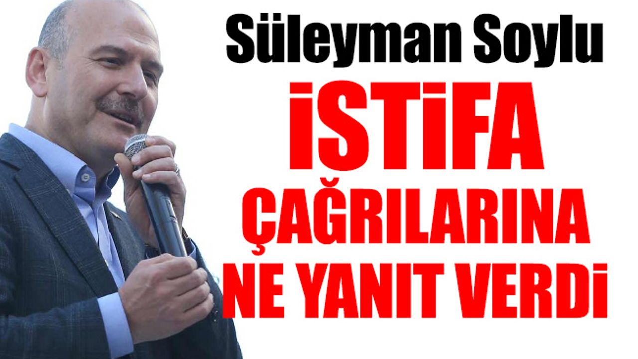 Süleyman Soylu istifa çağrılarına ne yanıt verdi