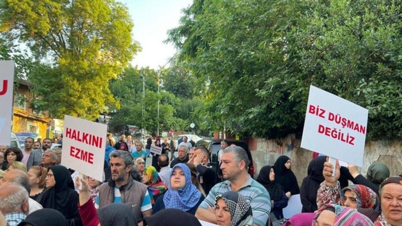 Beykoz’da mahalle halkından kentsel dönüşüm tepkisi