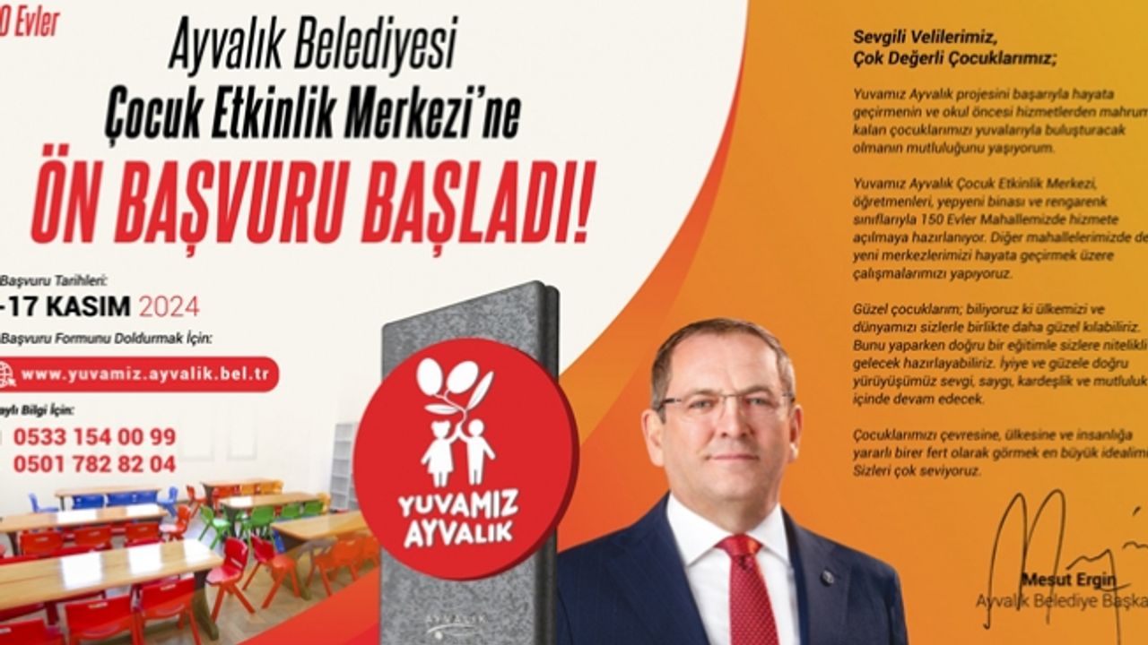 Ayvalık Belediyesi’nin ilk Kreşi "Yuvamız Ayvalık" açılıyor