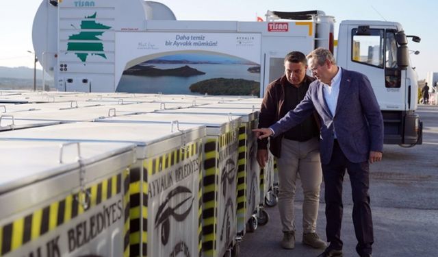 Ayvalık’ta temizlik için 500 Yeni Çöp Konteyneri