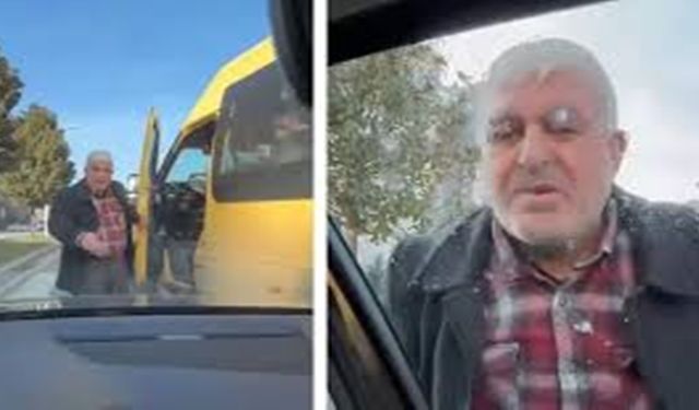 Minibüs şoförü kadın şoförün yolunu keserek kabusu yaşattı!