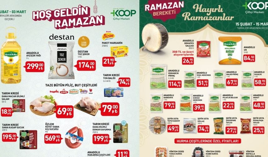 Tarım Kredi fiyatları sabitledi: Ayçiçek yağı, toz şeker, un hepsi listede