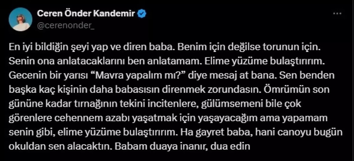 Sirri Sureyya Onderin Kizi Cerenden Yurek Burkan Paylasim En Iyi Bildigin Seyi Yap Diren Ba 2
